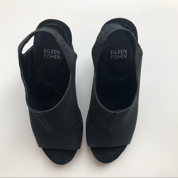 Eileen Fisher | sling back peep toe heels - Picture 2 of 6
